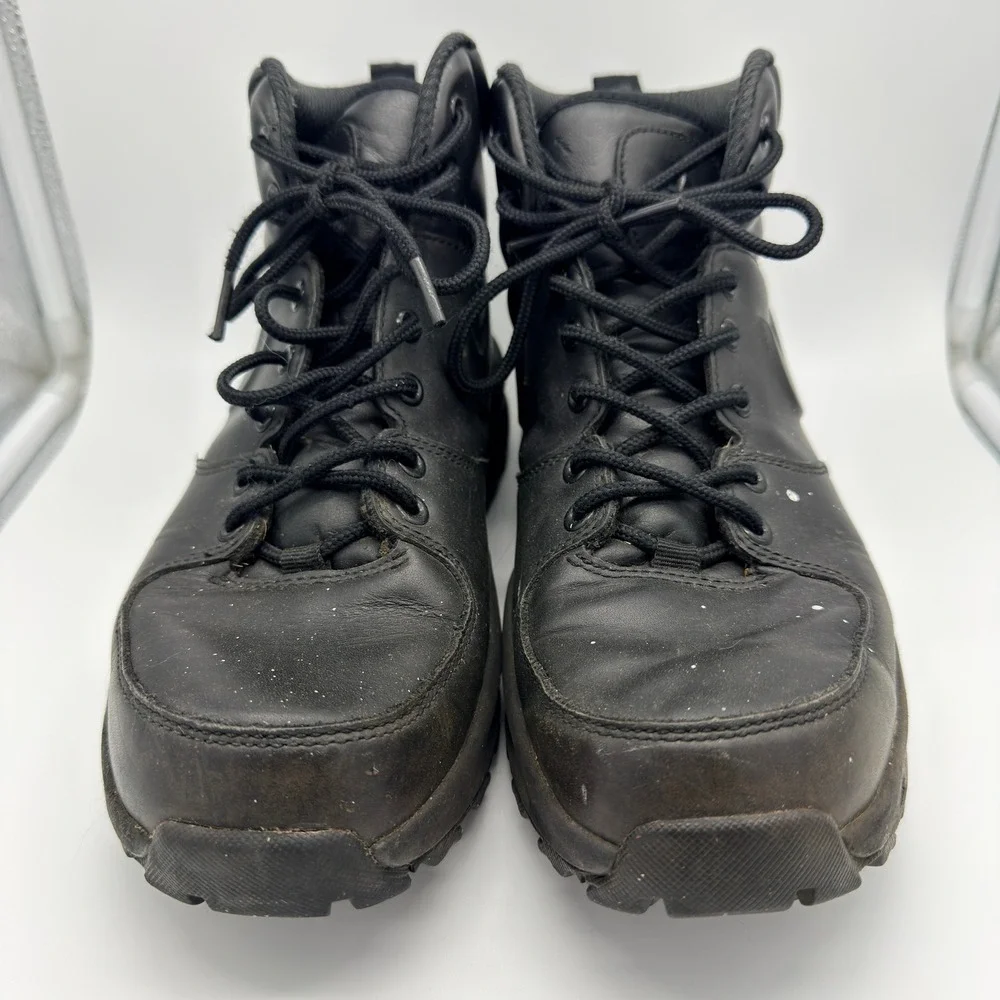 Nike ACG Manoa Boots‎ Mens 9 Black Leather Hiking High Top 454350-003 Gorpcore